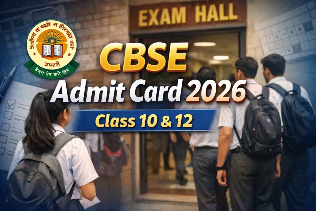 CBSE Board Exam Admit Card 2026, CBSE Admit Card 2026 Class 10 & 12 – Release Date, Download Link & Exam Rules
